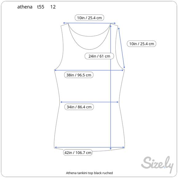 Athena tankini top black ruched - Picture 2 of 9